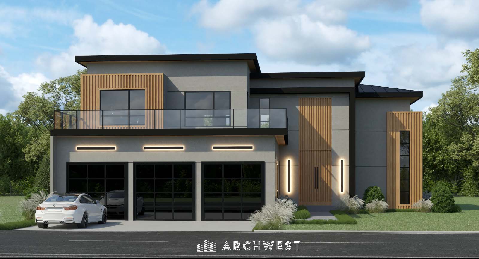 20. 3D Render of a Sleek,minimalist house, Miami, Florida